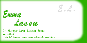 emma lassu business card